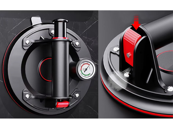 Vacuum ventuza suport țiglă sticlă cu manometru pompă 200kg