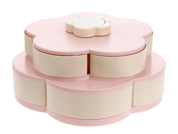 Organizador giratorio 2 en 1 para joyas de caramelo con soporte para teléfono