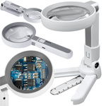 Lupa kozmetická lampa na čítanie osvetlenie 20 led