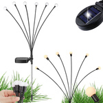 SAULĖS SĄNAUDŲ SODO APŠVIETIMAS, 2 VIENETAI, KIEKVIENAS SU 6 LED LEMPUTĖMIS, 70 CM ILGIO