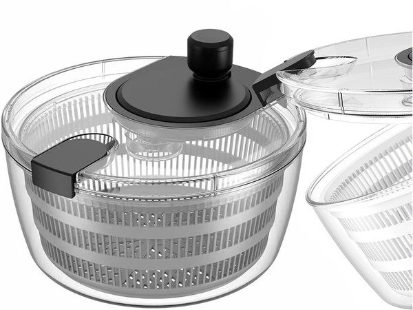 Trockner zentrifuge trockner für salat gemüse drehbar 4l korb sieb