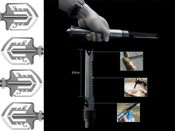 Saliekamā lāpsta militārais gadījumā zāģis daudzfunkcionāls izdzīvošanas būtisks