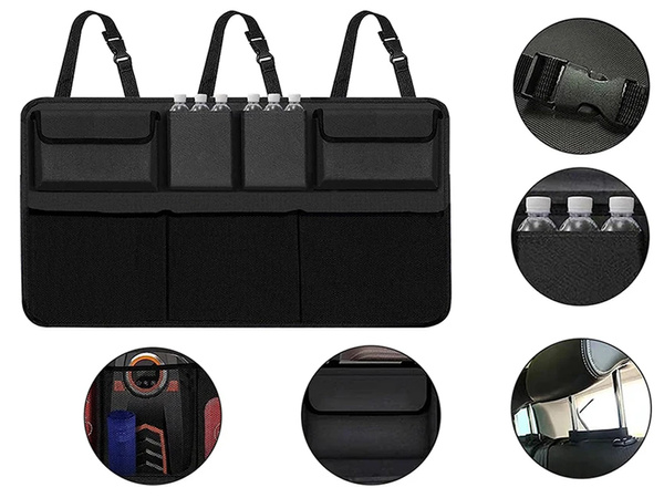 Organisateur de dossier de siège de voiture avec poches