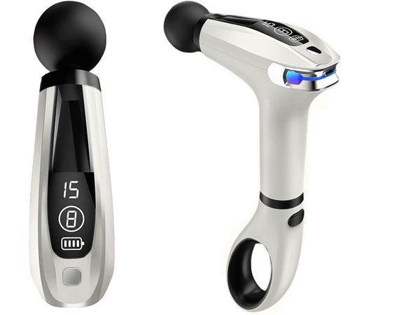 Pistolet de massage du dos masseur de jambes pistolet de massage puissant 4 embouts