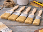 SET OF 5 FLAT PAINT BRUSHES SET FOR PAINTING WALLS
