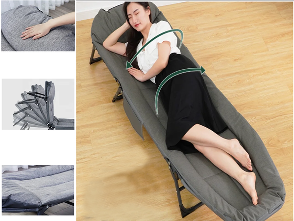 Sulankstoma kelioninė lova atlenkiamas čiužinys lengvas nešiojamas lauko lova