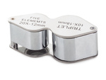 Folding pocket magnifier 10x 20x steel