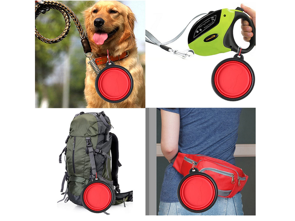 Sticlă pliabilă din silicon pentru câine și pisică de travel travel light 800ml
