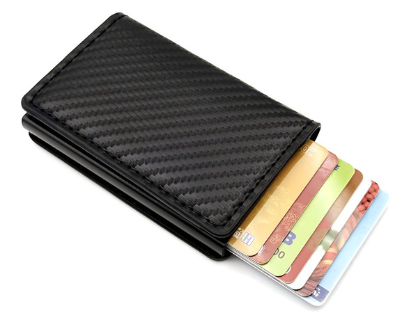 Portefeuille rfid anti-vol pour hommes noir pour cartes billets eco cuir