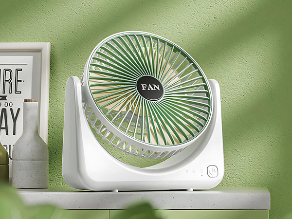 Stolní ventilátor bezdrátový usb tichý dobíjecí 3 režimy