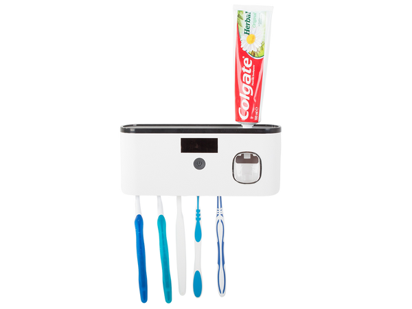 Percha esterilizador uv para cepillos de dientes dispensador