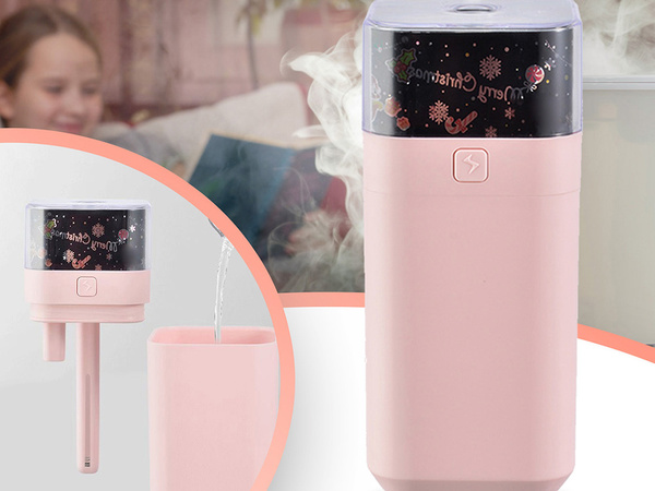 Umidificator stea proiector lumina de noapte