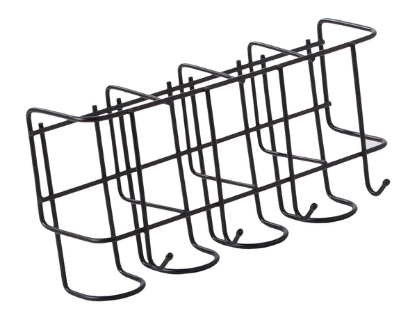 Metāla turētājs statīvs 4 lietussargiem ar 4 āķiem metāla organizators