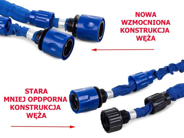 Wąż ogrodowy rozciągliwy pistolet wytrzymały 60m