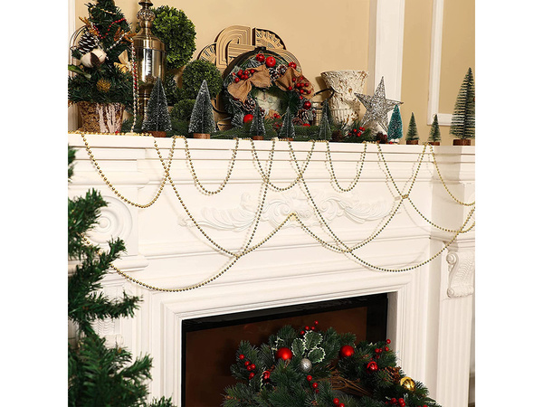 Vánoční stromek řetěz korálky girlanda rákosu