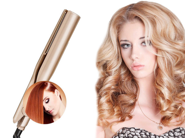 Hair straightener ceramic curling iron 2in1 twist