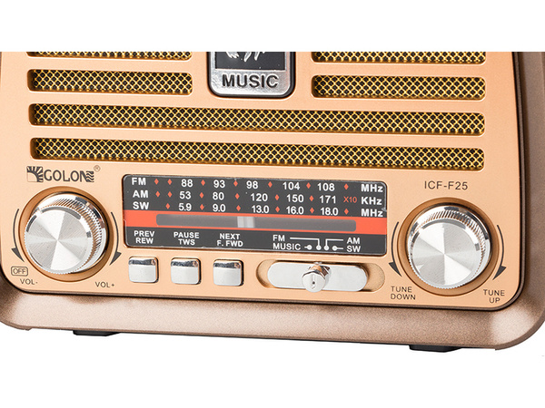 Retro kuchynské mobilné rádio fm am bluetooth usb dobíjacia anténa