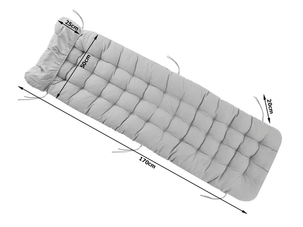 Garden plain landscape push cushion 170x50 см толстая стеганая сидушка