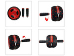 Ejercicio abdominal rueda de rodillos + colchoneta