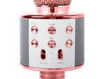 Microphone sans fil bluetooth enceinte karaoké modulateur de voix rond