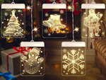 3d vidriera decoración luces de navidad
