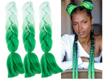 Synthetic hair for colour ombre braids