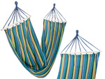 Garden hammock reinforced striped coloured wood rocker swing 200 x 80
