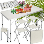 Mesa plegable camping juego de mesa turistica con 4 sillas mesa de jardin