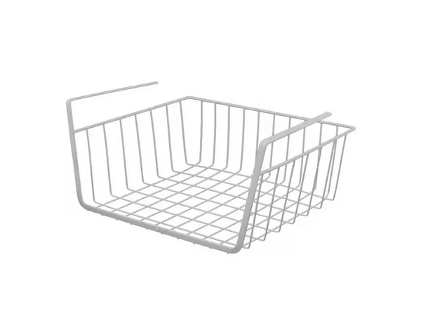 Cesta colgante bajo estante cesta metálica organizador cesta cocina blanco