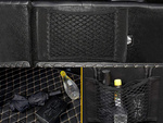 Organizator cu mâner geantă din plasă cu închidere velcro pentru portbagajul mașinii 30x25