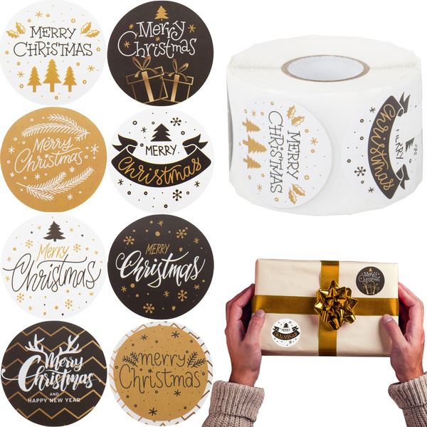 Crăciun autocolante decorative pe rola de 500 de bucăți crăciun fericit