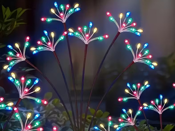 SOLAR-LED-GARTENLAMPE FAJERWERK AUF SPIESS FÜR DEN GARTEN 2 Stück