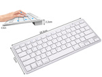 Bezvadu bluetooth tastatūra datoram ipad mac maza, plāna, zema profila