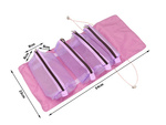 Rouleau de voyage pour articles de toilette fermeture éclair fonctionnelle 4 en 1 pour cosmétiques