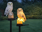 SOLAR LED OWL GARDEN LAMP LARGE STAKE-IN LAMP GARDEN DECORATION