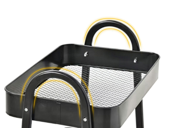 Küchenregal badezimmerschrank auf rädern metallregal drei ebenen 3