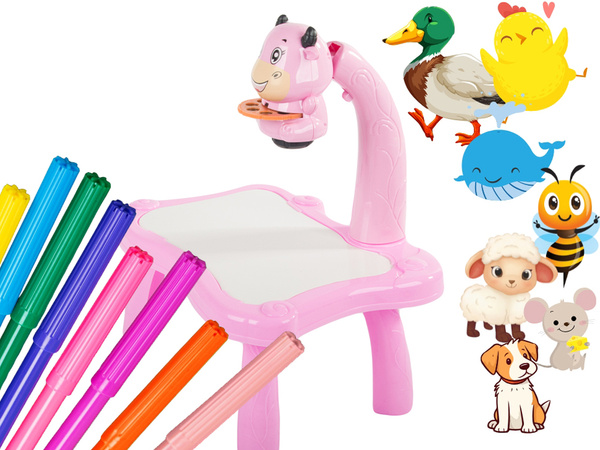 Vaizdo projektorius piešimo stalas rašomoji lenta žymekliai vaikams žymekliai