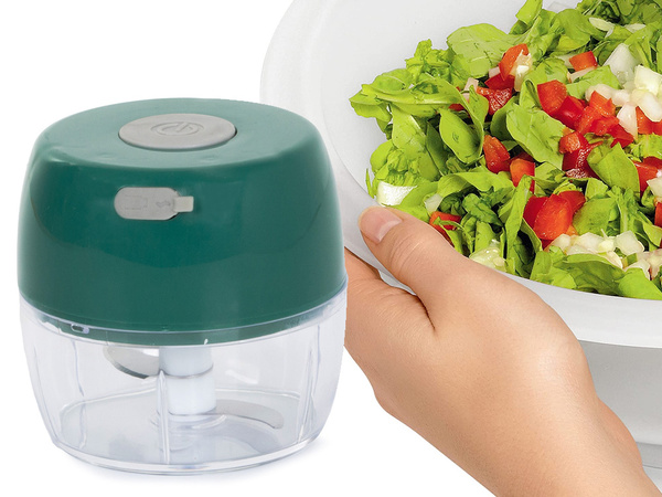Electric vegetable chopper onions garlic herbs