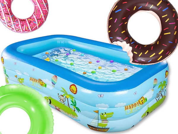 Piscină gonflabilă mare dreptunghiulară grădină familie piscină gonflabilă pentru copii