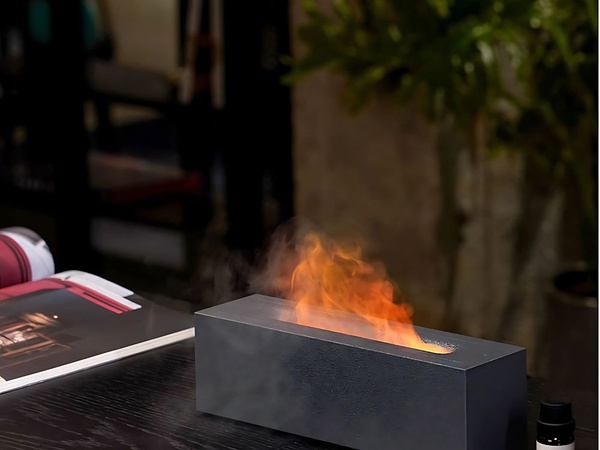 Led usb ultrasonický zvlažovač vzduchu flame aromaterapeutický diffúzor