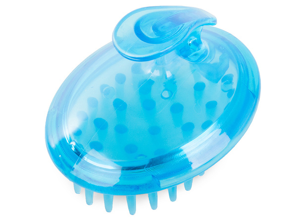 Silicone massage brush for head and body wash