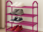 Shoe shelf shoe organiser stackable cabinet pink 4-level shelf unit large