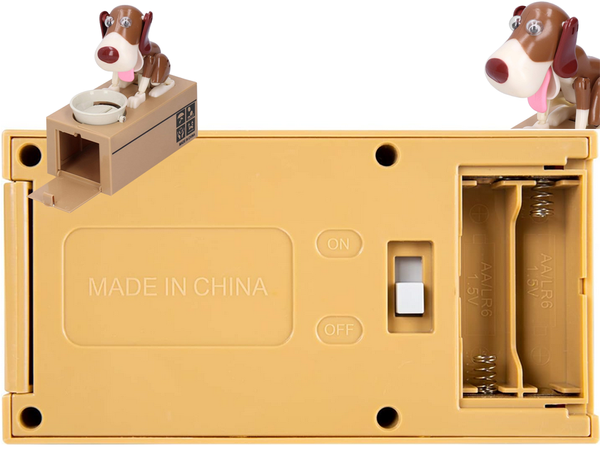 Piggy bank câine mănâncă monede interactive vending machine safe deposit box mare