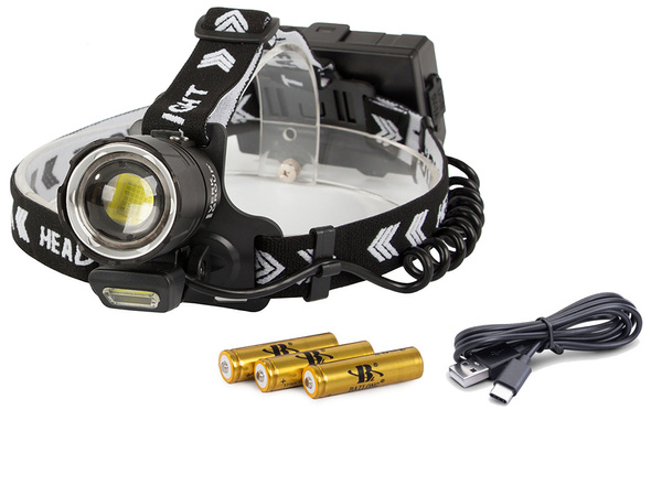 Torche frontale bailong led cree xhp360 powerbank