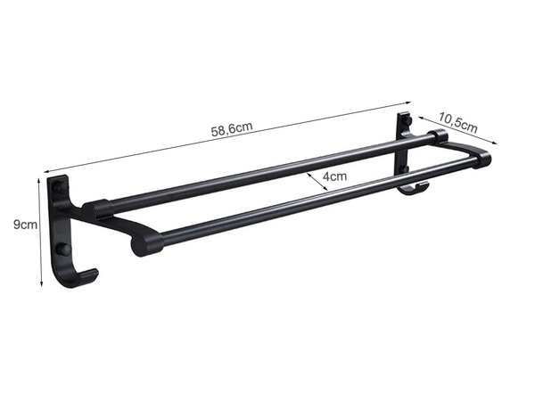 Prosop feroviar baie prosop titular dublu perete cârlig uscător