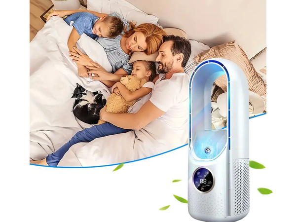 Column fan bladeless quiet standing humidifier