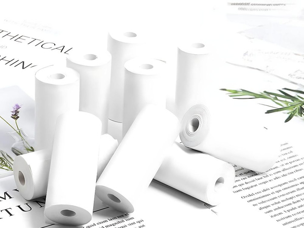 Thermal paper for mini self-adhesive printer 55 mm 5 rolls quick printing