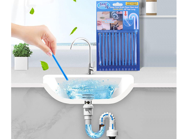 Bâtonnets nettoyeurs de drains pour nettoyer les tuyaux d'évier 12 pièces