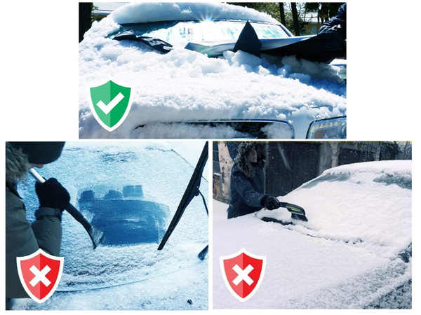 Automašīnas vējstikla pārsegs pret salu liels