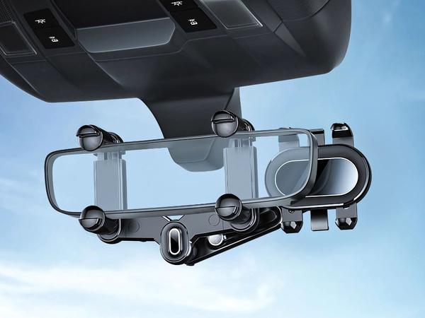 Soporte de coche para el espejo retrovisor soporte de teléfono giratorio